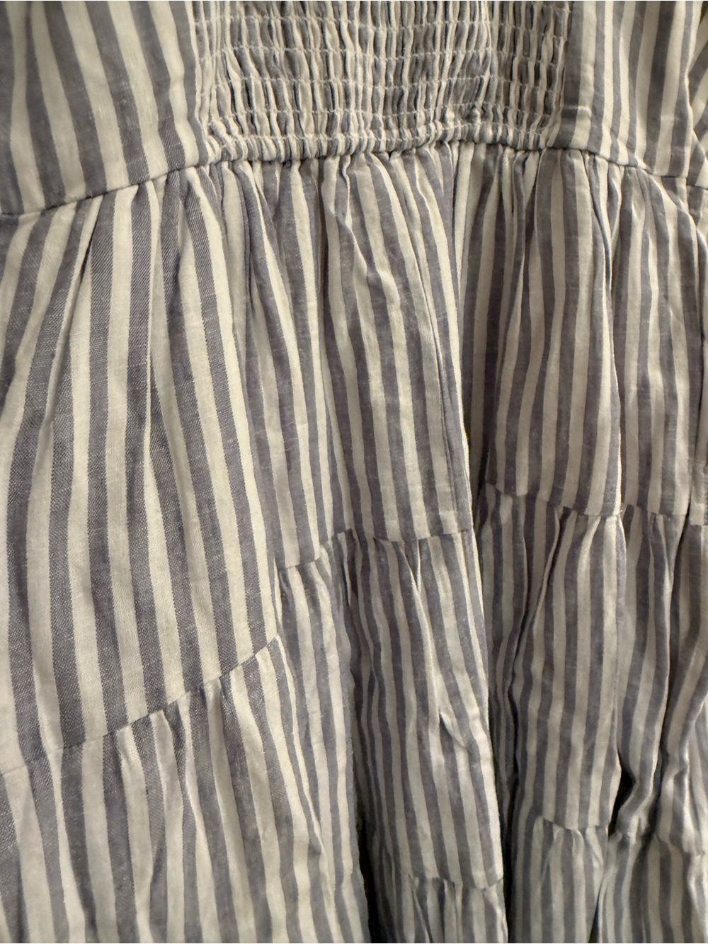 Abercrombie & Fitch Blue and White Vertical Striped Sundress - Picture 6 of 9